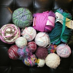 Variegated Mixed Yarn Lot Bundle